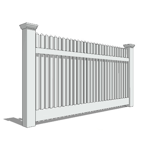 CAD Drawings BIM Models CertainTeed Fence, Rail and Deck Systems Manchester Vinyl Fencing